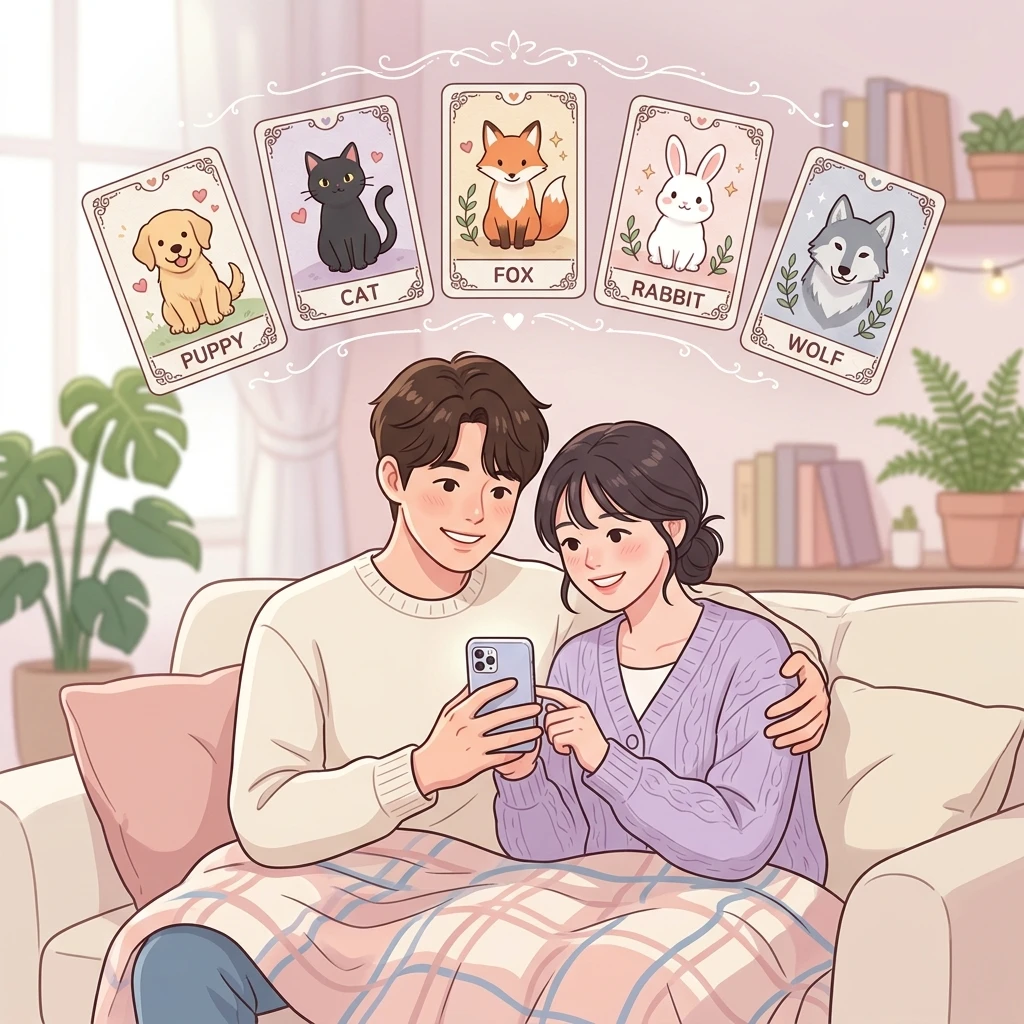 공원 벤치에 앉은 연인 실루엣 일러스트