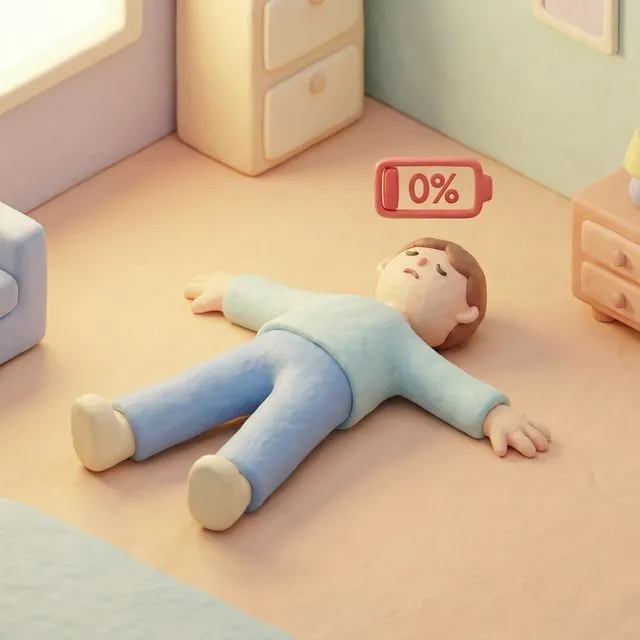 번아웃/스트레스 신호 일러스트